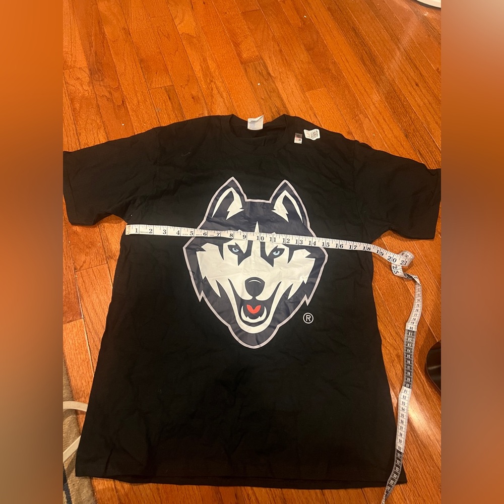 Black T-Shirt with Wolf Graphic